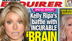 Enquirer: Kelly Ripa’s ‘incurable brain disorder’: she hates to hear people eating