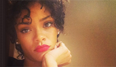 Rihanna shows off new short, curly ‘do: cute or vulnerable & sad?