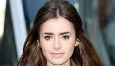 Lily Collins in lacy white Houghton in Canada: dramatic or boring?