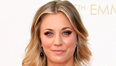 Kaley Cuoco in wine colored Vera Wang at the Emmys: fabulous or awkward?