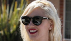 Gwen Stefani shows off her tiny baby bump while out with Zuma over the weekend