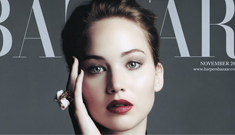Jennifer Lawrence, in Dior couture, for Bazaar UK: flawless or awkward?
