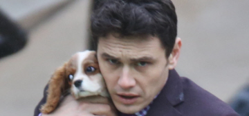 “James Franco held the most adorable side-eyeing puppy ever” links
