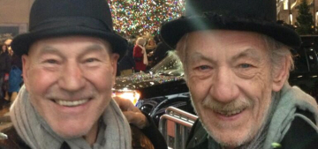 “Patrick Stewart & Ian McKellen got to sit on Santa’s lap” links
