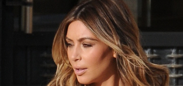 Kim Kardashian shows off cleavage & a great coat in LA: tacky or not that bad?