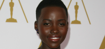 Lupita Nyong’o in Christian Dior at the Oscar luncheon: gorgeous or kind of blah?