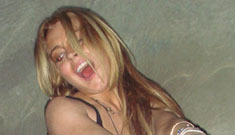 Lindsay Lohan parties on