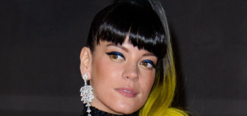 Lily Allen in vintage Norrell & a neon weave at the BRIT Awards: tacky or hot?