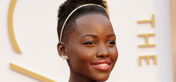 Lupita Nyong’o in a ‘Nairobi Blue’ custom Prada at the Oscars: princess pretty?