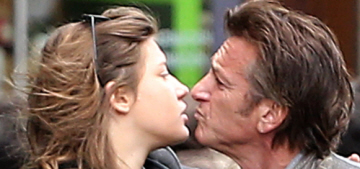 Sean Penn went in for a kiss after lunch with Adele Exarchopoulos in Paris