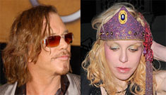 Mickey Rourke gets love from Courtney Love & Chris Martin
