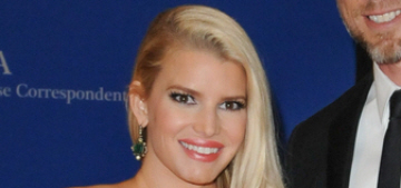 Jessica Simpson shows off her weight loss in a floral Carolina Herrera: stunning?
