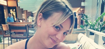 “Kaley Cuoco adopted another rescue puppy, her fourth dog overall” links