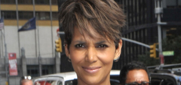 “Halle Berry looked pretty amazing in a metallic dress in NYC yesterday” links