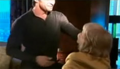 “Hugh Jackman gives Barbara Walters a lap dance” morning links