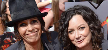 Sara Gilbert is pregnant & expecting her first child with Linda Perry