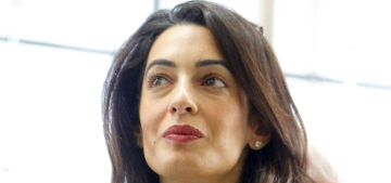 Amal Clooney wears white Chanel, speaks about her husband & the marbles