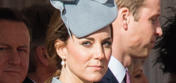 Duchess Kate in baby blue Jenny Packham in London: cute or too mullety?