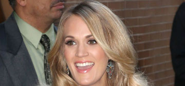 Carrie Underwood in a blue Temperley London dress: pretty or too frou-frou?