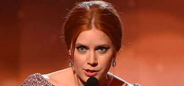 Amy Adams in Christian Dior at the HFAs: too plain or pretty?