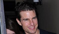 Tom Cruise & Katie Holmes fly commercial to Japan
