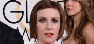 Lena Dunham in a Zac Posen mullet dress at the Globes: terrible, as usual?