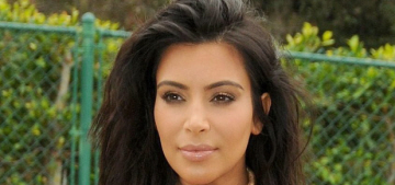 Kim Kardashian’s red two-piece for pre-Grammy brunch: over the top?