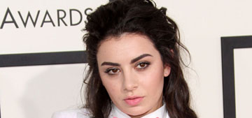 Charli XCX in a white Moshino tux at the Grammys: 80s realness or goofiness?