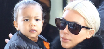 Is Kim Kardashian’s blonde hair secretly a stunt-queen wiglet?  Eh.