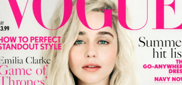 Emilia Clarke covers Vogue UK in a Dany-esque blonde wig: cute or fug?