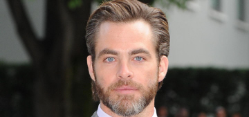 “Chris Pine brought the bearded hotness to the Armani event in Milan” links