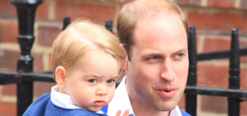 Prince William exits hospital, returns shortly with Prince George: adorable?