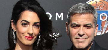 Amal Clooney in pink & black at the ‘Tomorrowland’ premiere: cute or basic?