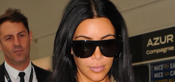 Kim Kardashian’s satin pants & travel ensemble: uncomfortable & unflattering?