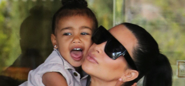 North West got popcorn butter stains on her mom’s $4500 Lanvin coat