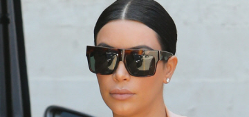 Kim Kardashian shows off her five-months-along bump in LA: bumpspiracy?