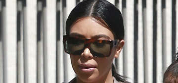 Kim Kardashian’s still wearing layers & coats in August: give it up or fine?