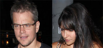 Matt Damon and his wife Luciana step out for dinner: planned photo op?