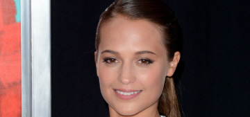 Alicia Vikander flies solo at ‘UNCLE’ premiere: is she done with Fassbender?