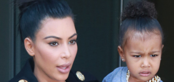 Did Kim Kardashian dress up North West in an especially absurd ensemble?