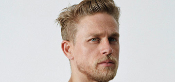 Charlie Hunnam goes shirtless & says words for V Man: would you hit it?