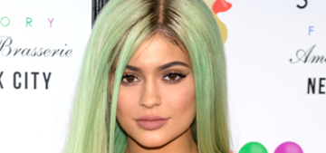 Kylie Jenner dyed her hair green & Kris Jenner calls the lip injections a ‘mistake’