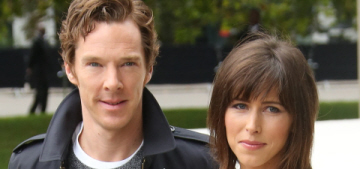 Benedict Cumberbatch & Sophie Hunter stepped out for the LFW Burberry show