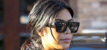 Kim Kardashian stepped out in Malibu with Kanye, still can’t find a bra that fits