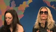Angelina Jolie distracts Madonna with a decoy baby on SNL