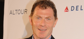 Bobby Flay was interrupted by topless ‘cheater’ protesters at a NYC appearance