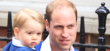 Prince William & Kate let 2-year-old Prince George ride a pony for the first time