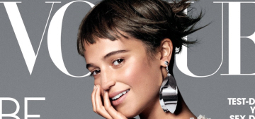 Alicia Vikander covers Vogue, wants you to know she’s still with Michael Fassbender