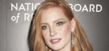 Jessica Chastain in satin Carl Kapp at the NBR Awards: unflattering or fine?