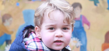 Prince George had his first day of Montessori school today & there are photos